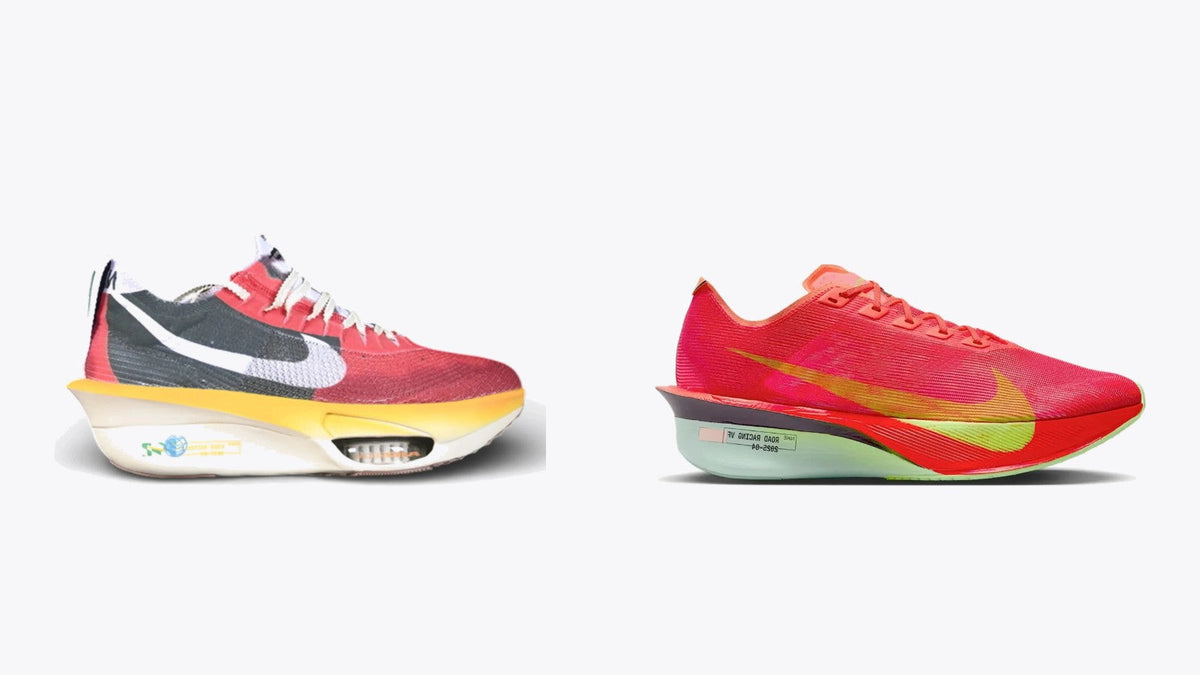Nike Alphafly 3 and Vaporfly 4 side by side