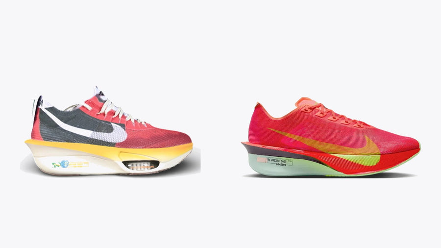Nike Alphafly 3 and Vaporfly 4 side by side