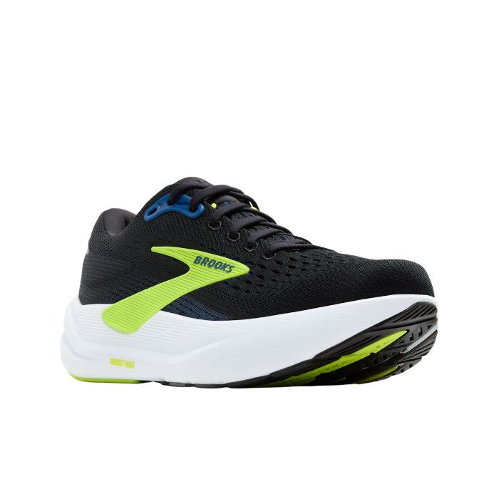 Brooks Ghost Max 3 Men's Running Shoes - Black Navy Acid Lime
