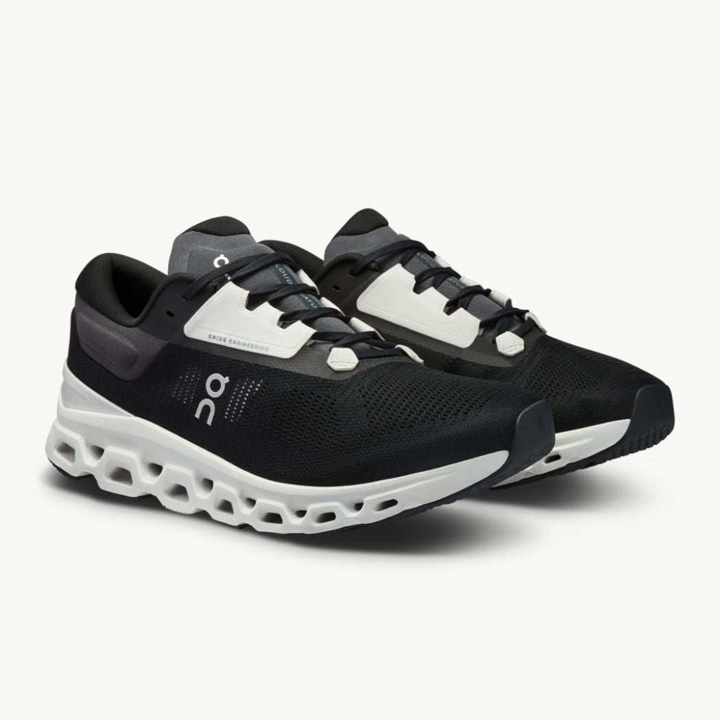 On Cloudstratus 3 Men's Running Shoes - Black Frost