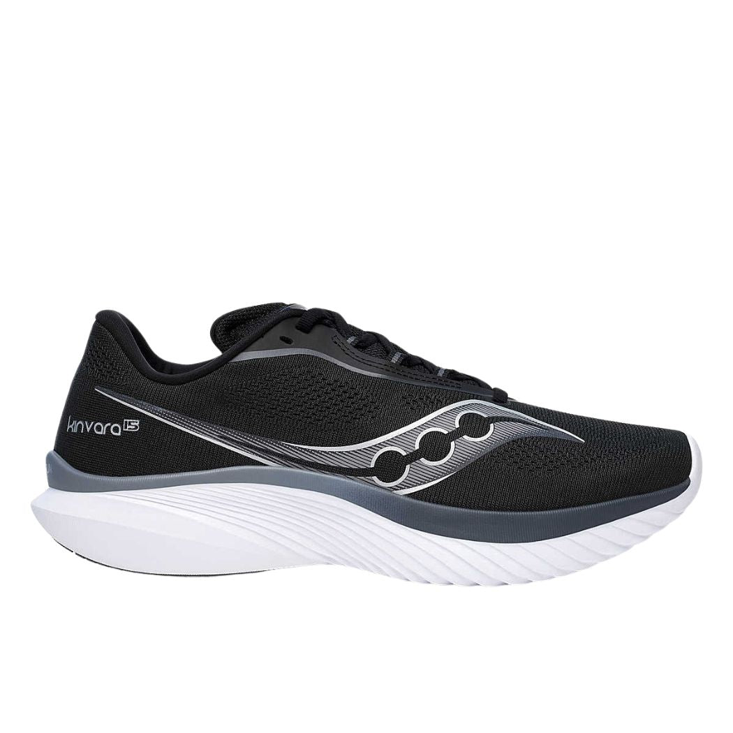 Saucony Kinvara 15 Men's Running Shoes - Black White