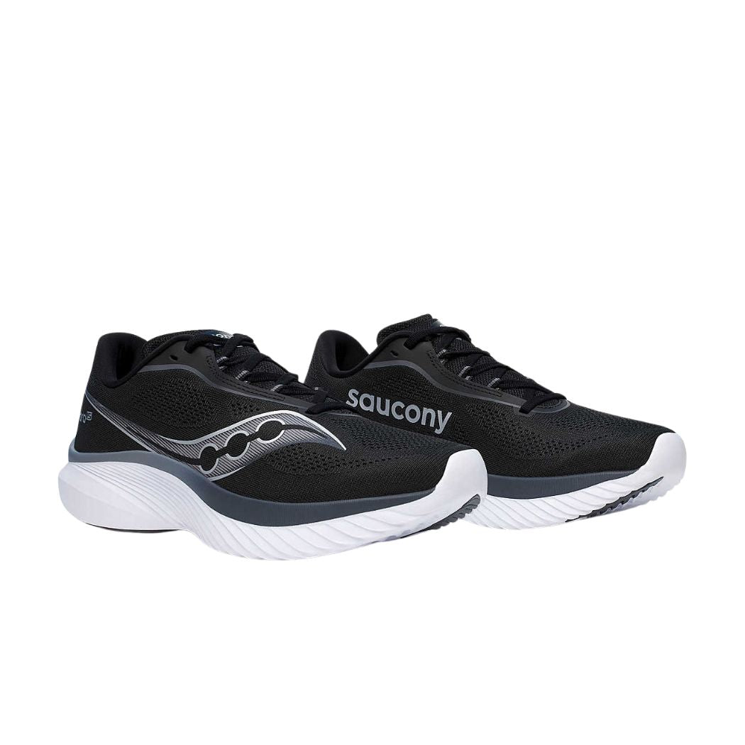 Saucony Kinvara 15 Men's Running Shoes - Black White