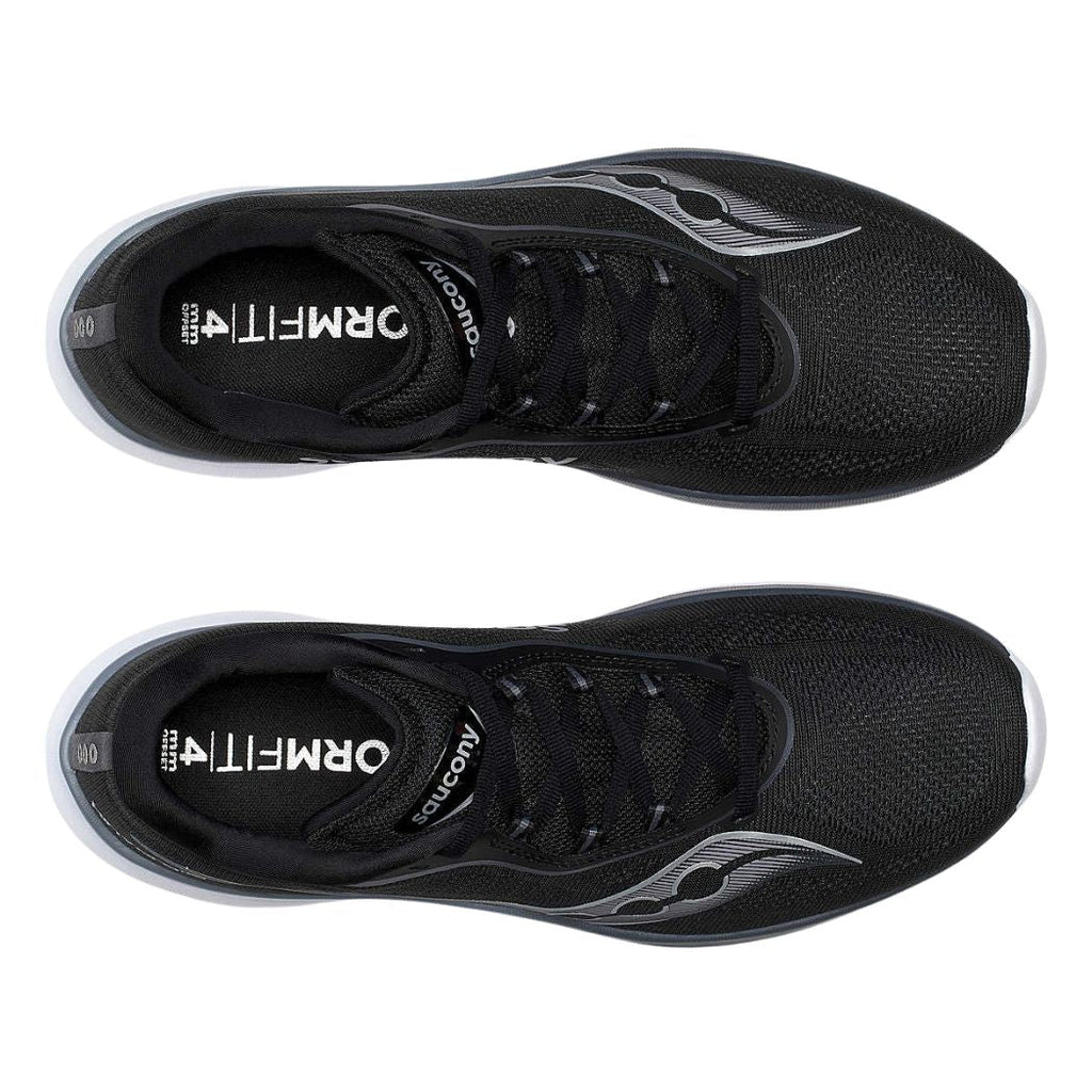 Saucony Kinvara 15 Men's Running Shoes - Black White